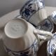 Ensemble de 4 tasses et sous-tasses bleues de Johnson Bros - England, 1970