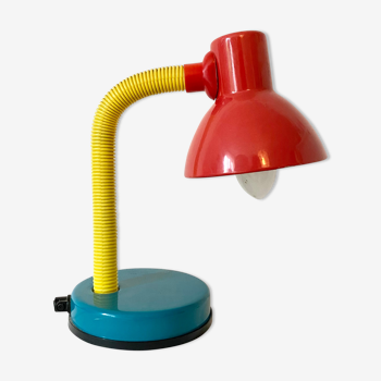 Lampe de bureau années 80 tricolore