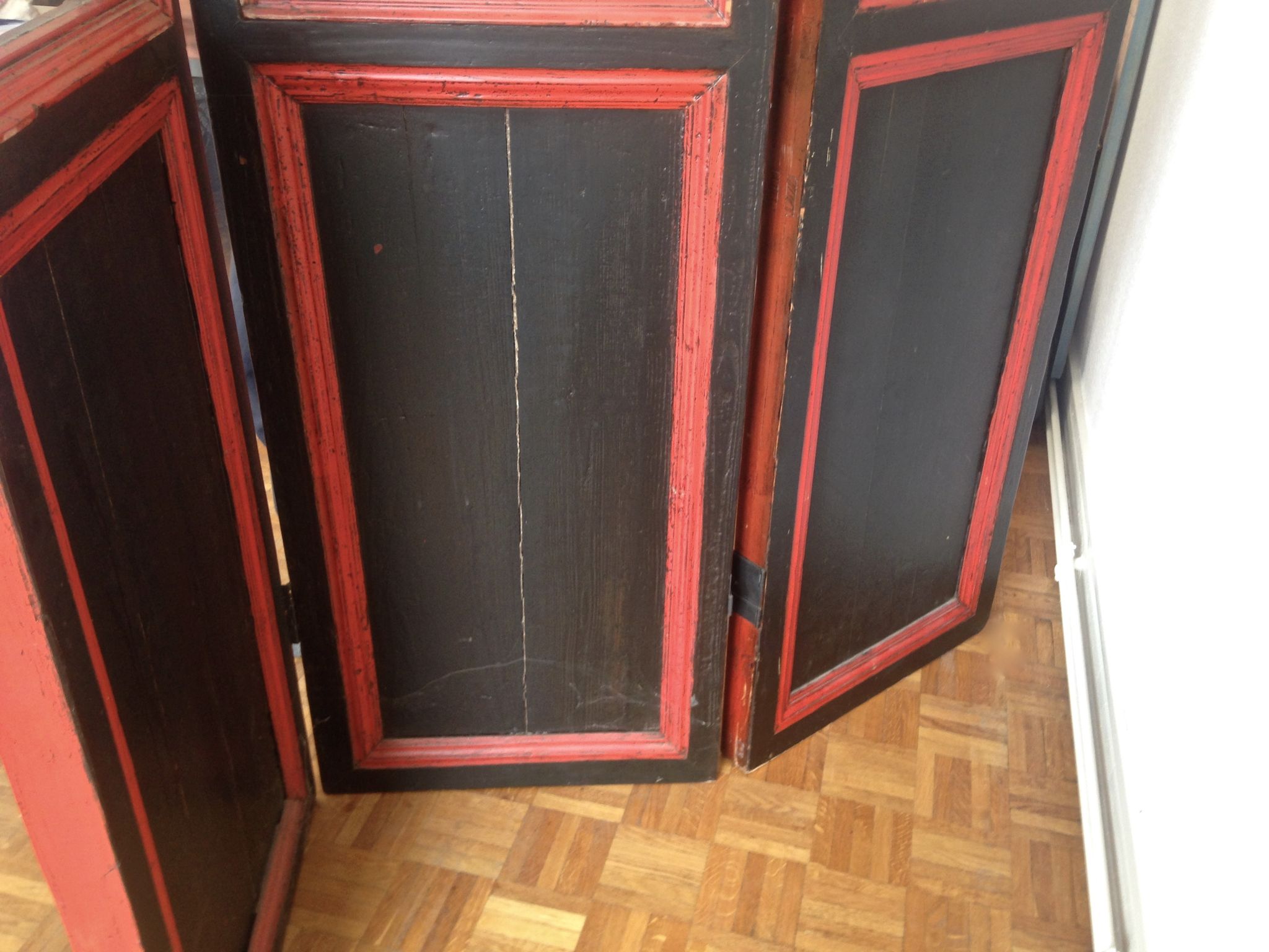 Pair of 3-panel screens