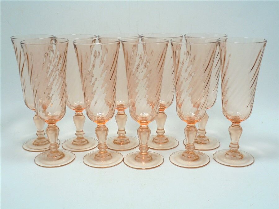 Set de 10 flûtes “rosaline”