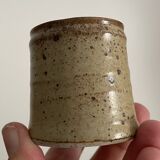 Vintage design stoneware teapot with 2 coffee cups