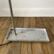 Pivoting brushed aluminum floor lamp from the 70s