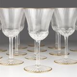 Saint Louis apollo crystal glasses with Gold thread