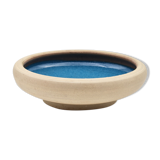 Coupe grès émaillée bleu