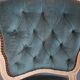 Louis XV armchair in old blue velvet