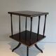 Rotating Table with Two Mahogany and Brass Platforms with Turned Columns.