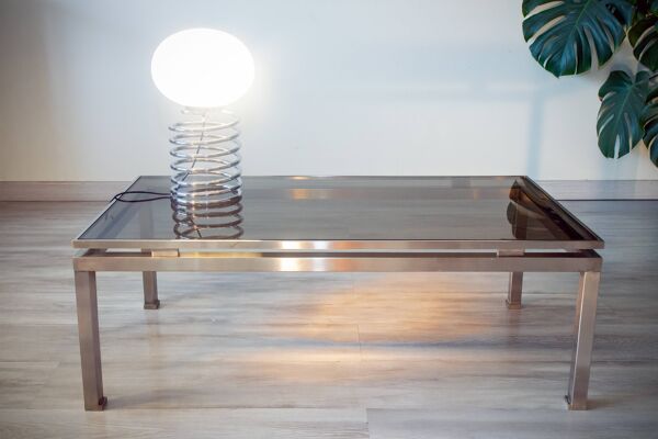 Table basse 1970 par guy lefevre pour la maison jansen