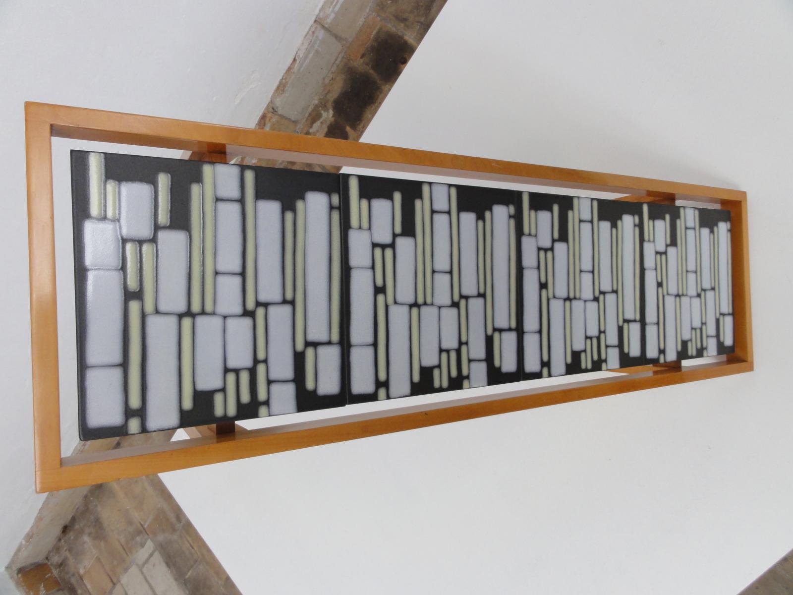 Table low mid-century tiled ceramic, Germany