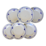 6 Gien dessert plates, Pervenche pattern 2106184