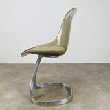 4 chairs by Michel Charron, 1970, plexiglass and aluminum