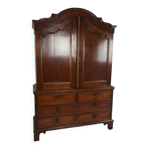 Rare armoire hollandaise en chêne du XVIIIe siècle – « Luierkabinet »