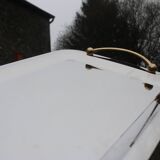 GUY DEGRENNE Serving Tray – Stainless Steel & Brass Handles – France