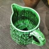 Slurry pitcher digoin sarrreguemines model 7308 green braiding