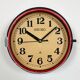 Vintage red seiko navy wall clock, 1970s