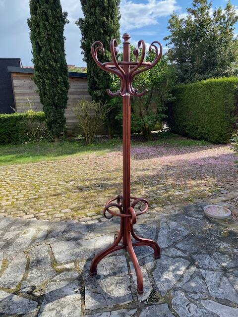 porte manteau perroquet en acajou