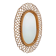 Wall mirror with rattan frame, 1950s