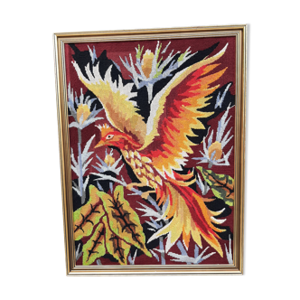 Vintage firebird framed tapestry