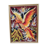 Vintage firebird framed tapestry