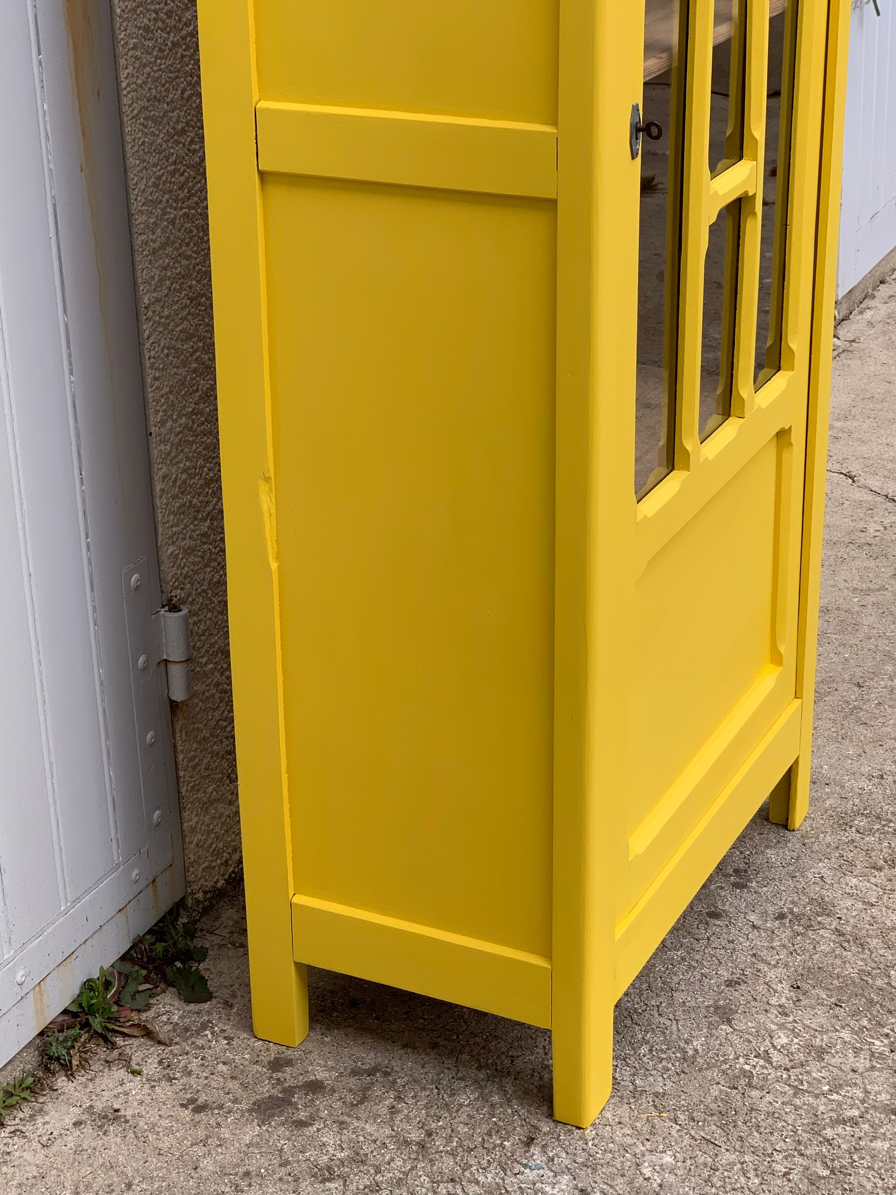 Glass-glazed Parisian wardrobe 1950