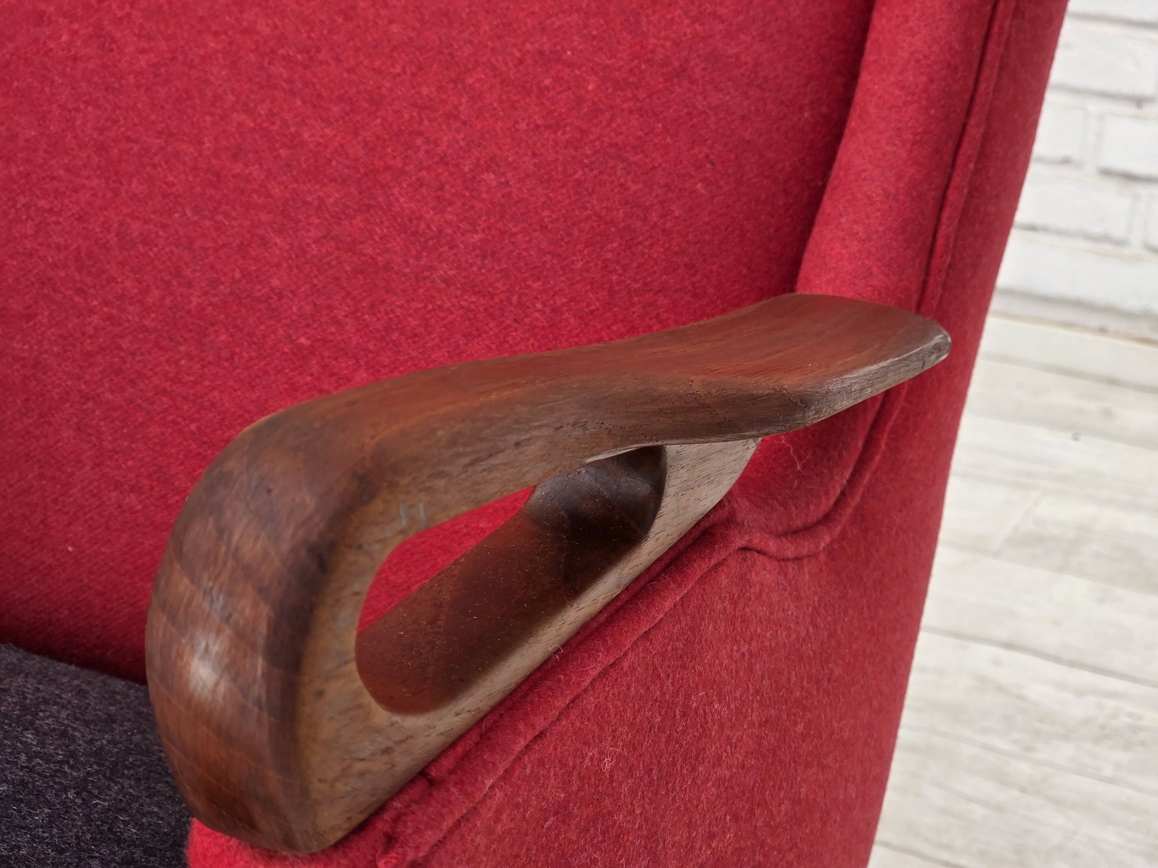 1960s, Danish design by Ch. F. Brodersen, 2 seater sofa, reupholstered.