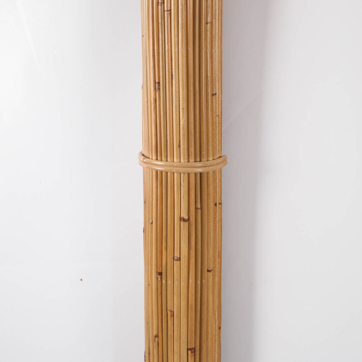 Pair of coconut tree sconces, rattan palm tree
