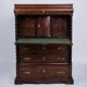 Secretary – Polished oak – Green felt cloth & brass handles – 4 drawers – 1820s