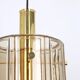 Large lantern-shaped pendant light with glass shade by Limburg, Germany, 1960s.