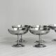 6 coupelles dessert en inox vintage