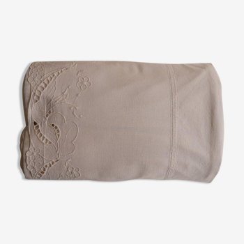 Drap broderie hirondelle, colori  rose"nude"