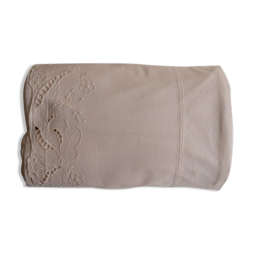 Drap broderie hirondelle, colori  rose"nude"