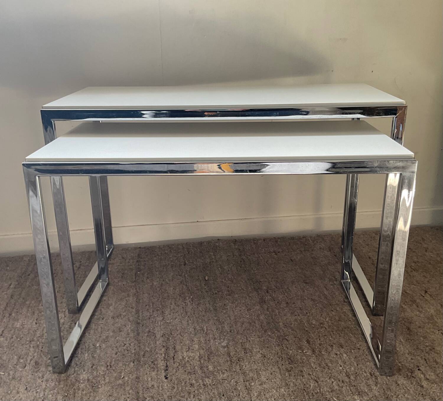 Pair of vintage 70s nesting tables