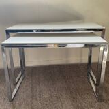 Duo de tables gigognes vintage années 70