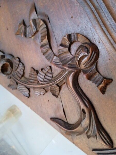 Pediment carved wood paneling Louis XVI style ep XIXth