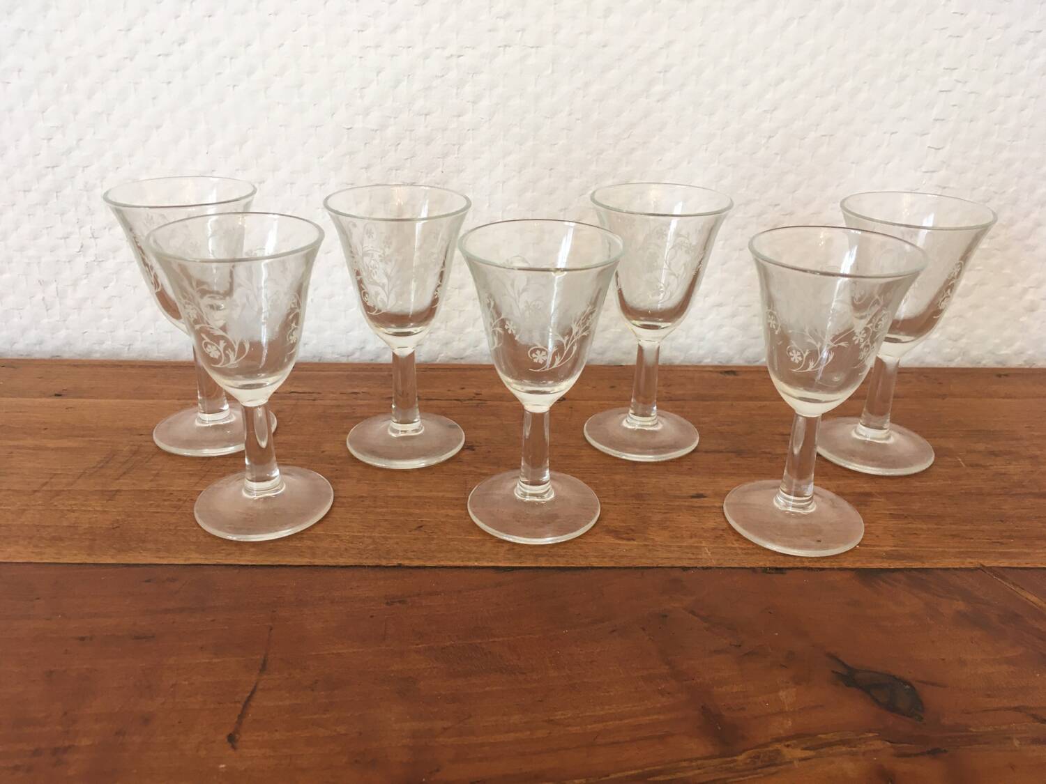 Antique glass service.