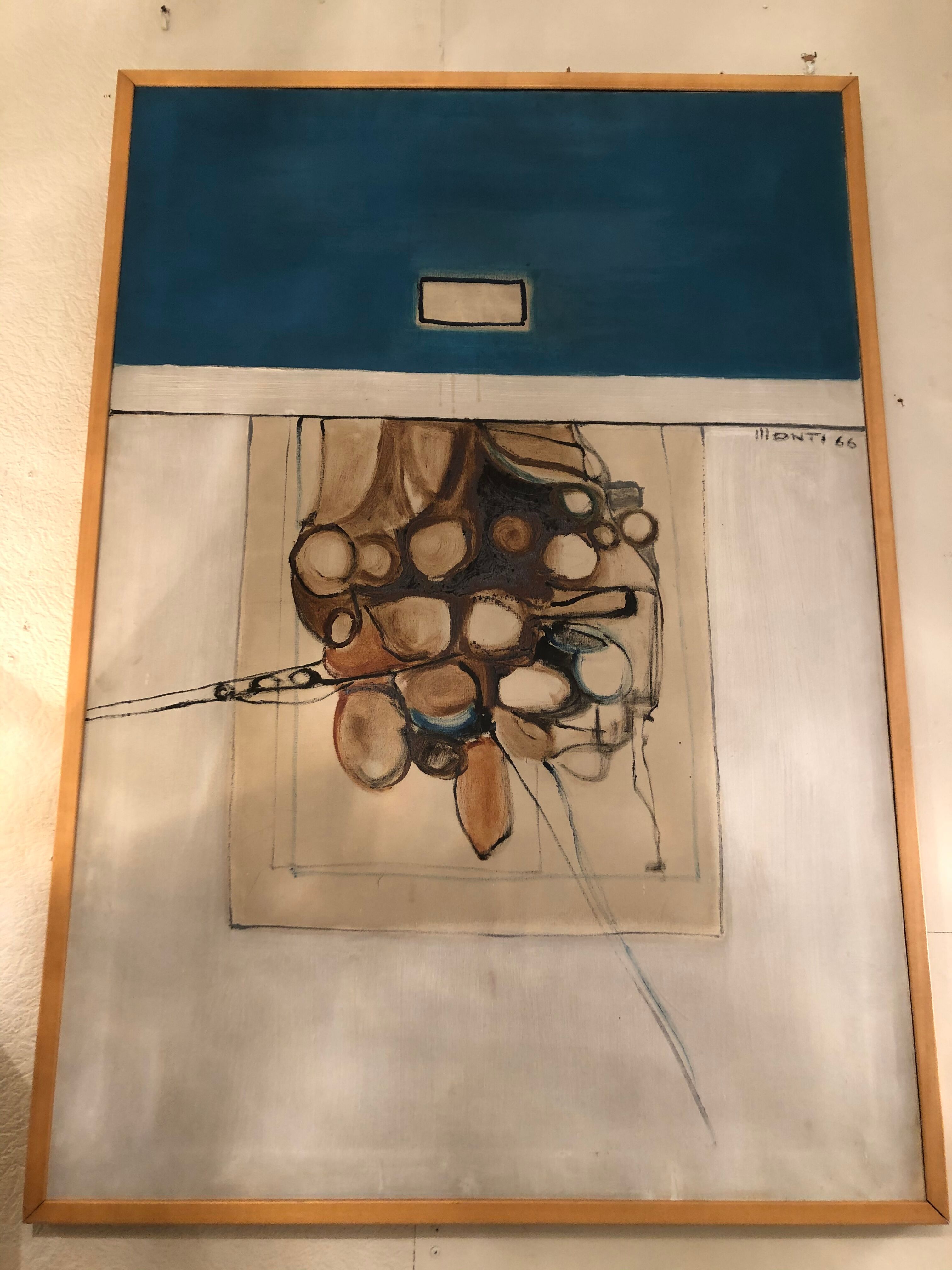 Contemporary painting framed and signed