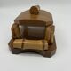 Vintage butter dish in wood, glass and bamboo – 1960s