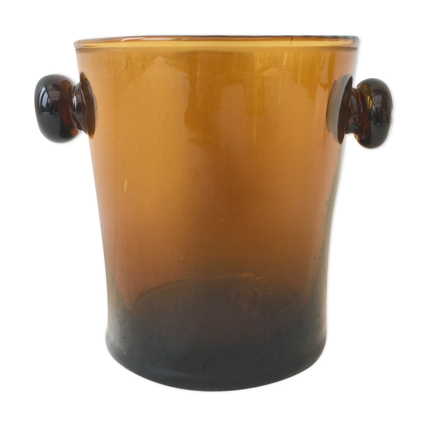 Blown glass ice bucket