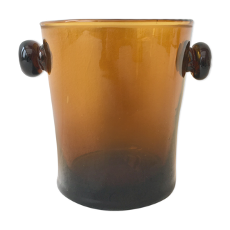 Blown glass ice bucket