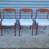 Set of 4 Scandinavian teak chairs
