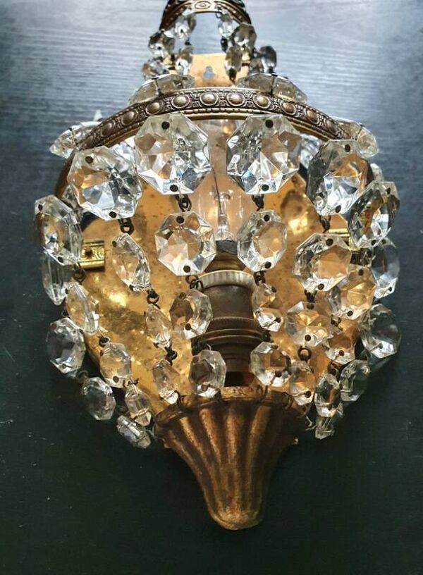 Paire De Petites Appliques Montgolfières