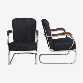 Ensemble de deux fauteuils du milieu du siècle fabriqués en Tchéquie des années 1960 par Kovona