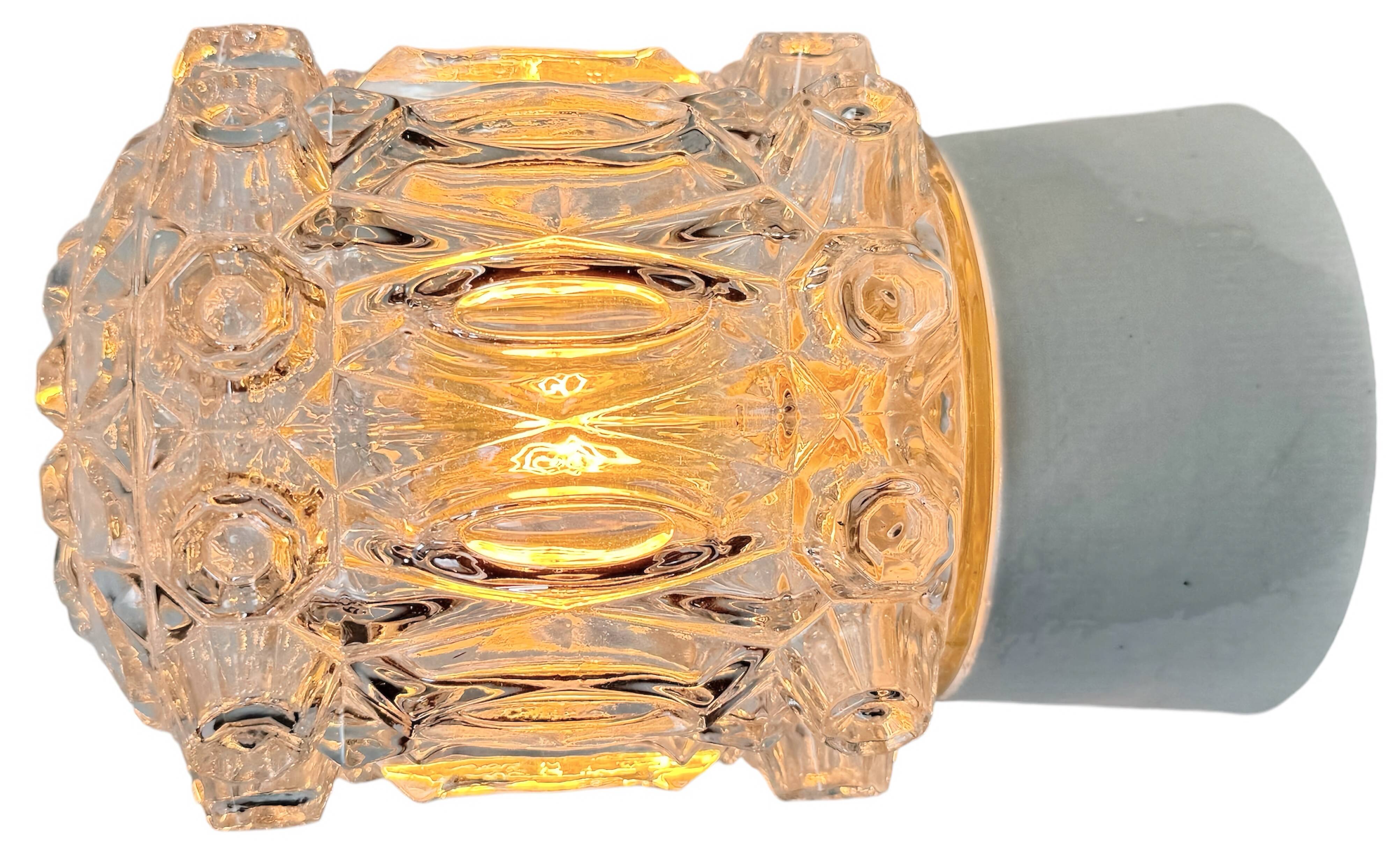 Vintage White Porcelain Ceiling Light, 1970s