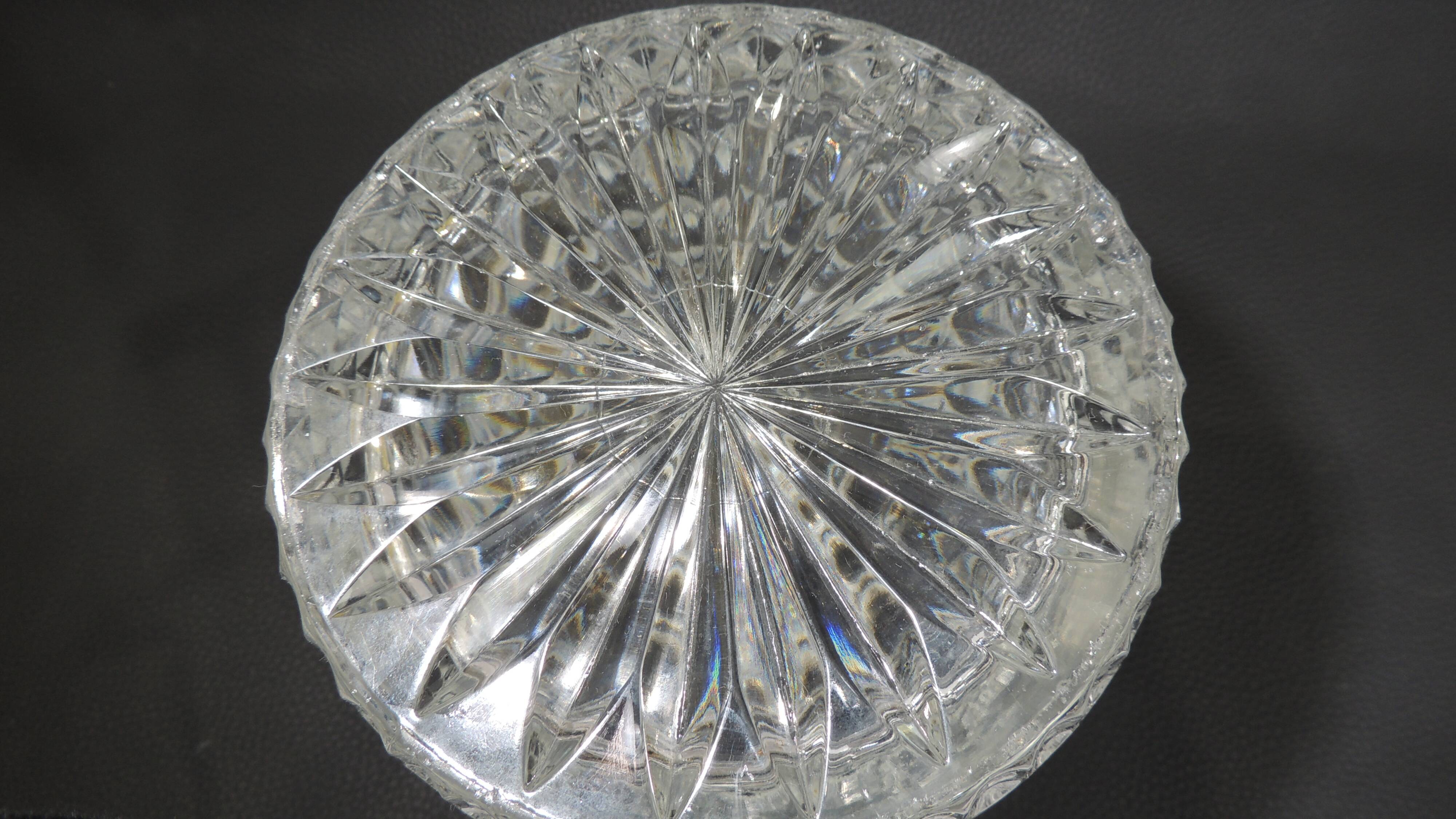 Vase / Bucket with champagne molded glass / vintage