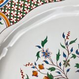 Cake dish / round Gien model Rouen Sainfoin, 1990