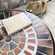 Round coffee table Roger Capron herbarium terracotta