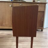 Vintage Danish teak commode with beautiful handles.