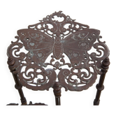 Old bronze harness 3 levels, bronze plant holder, butterfly patterns, planter, patio