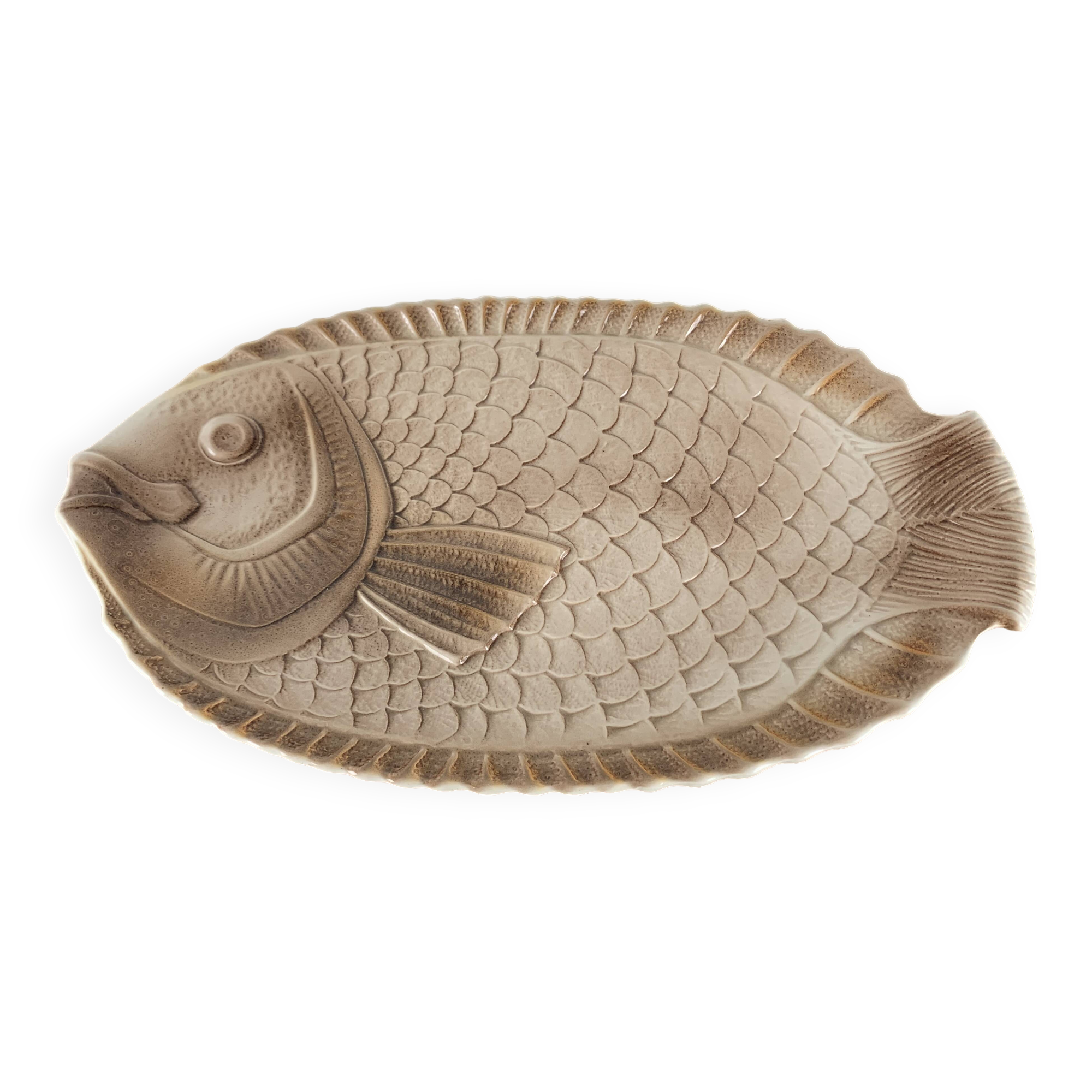 Fish presentation dish, 1970s, Sarreguemines