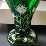 Monaco/Monte Carlo Glassworks vase. Emerald green blown glass