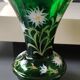 Monaco/Monte Carlo Glassworks vase. Emerald green blown glass